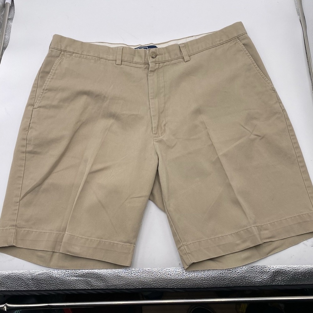 Polo Ralph Lauren Shorts Men's Prospect Flat Front Cotton Shorts Sz 40 Khaki Tan